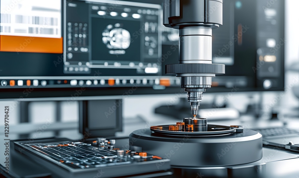 Poster precision machining robotic arm process in lab