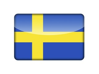 The Swedish flag in the form of a glossy icon