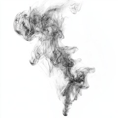Fototapeta premium acrylic ink in water form an abstract smoke pattern isolated on white background