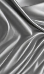 Obraz premium Close-up of diagonally angled threads of metallic silver fabric, interweaving, pattern, sewing