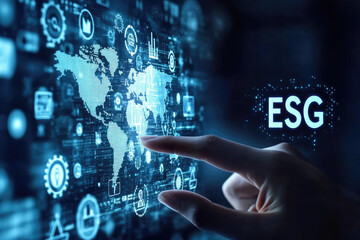 ESG Concept on Digital Interface - Sustainability and Governance Technology