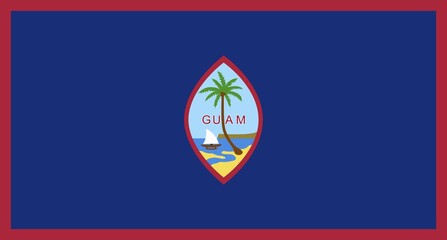 Flag of Guam, Vector illustration