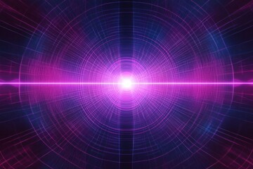 Fototapeta premium Dynamic light phenomenon in cosmic space digital art abstract visualization futuristic environment wide angle view