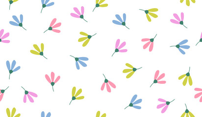 Floral seamless pattern design vector
