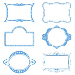 Fototapeta premium Collection of different frames for background or labels