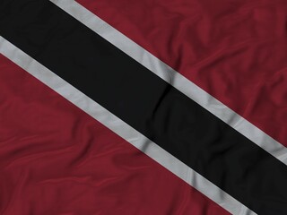 Flag with a black diagonal stripe bordered by white on a red background, Fabric Ruffled Flag Background