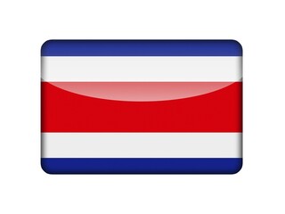 Obraz premium The Costa Rica flag in the form of a glossy icon
