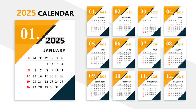 2025 calendar design and templete design 
