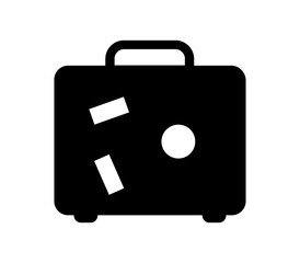 Vacation suitcase icon illustrated in vector on white background