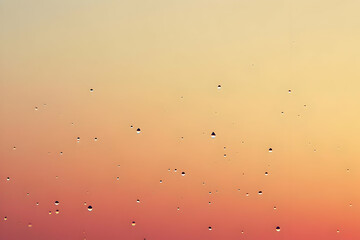 Obraz premium Sunset rain drops window view