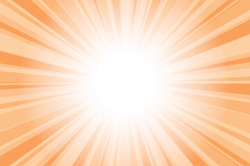 Obraz premium Orange sun burst abstract background. Abstract atomic tangerine orange background with sun ray. Summer vector illustration.