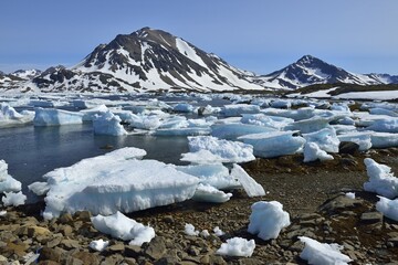 Pack or drift ice on Kulusuk Island, East Greenland, Kalaallit Nunaat, Greenland, North America