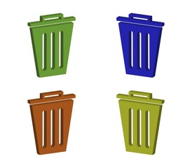 Trash icon illustrated in vector on white background