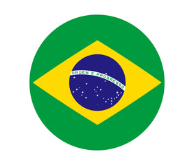Brazil Flag icon. Round flag icon design, vector illustration