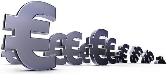 High resolution rendering of a euro crisis concept