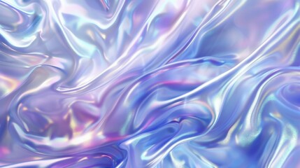 Dreamy fluid art with holographic pastel colors creating an iridescent effect, ai generated, AI generated