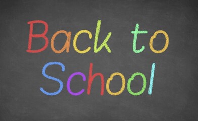Obraz premium Back to School, made with chalk on a blackboard