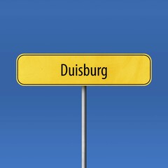 Duisburg, town sign, place name sign