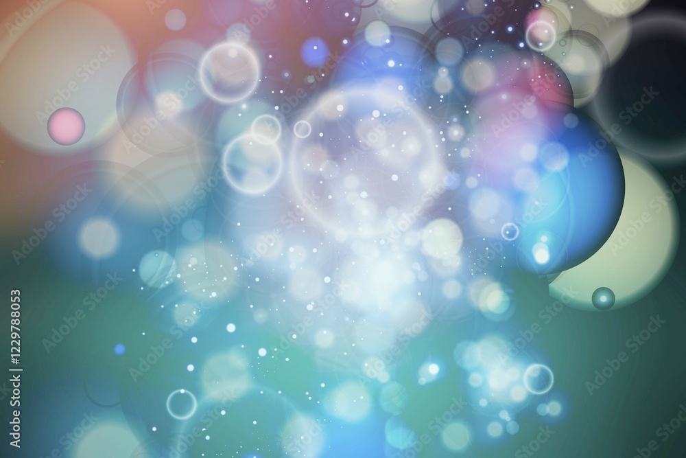 Poster beautiful bokeh made of blurred lights on colorfull background, abstract defocused colorful blurred 
