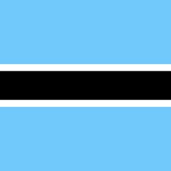 Obraz premium Official national flag of Botswana