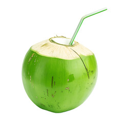 Fresh green young coconuts