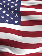 Waving flag of the United States of America, 3d rendreing