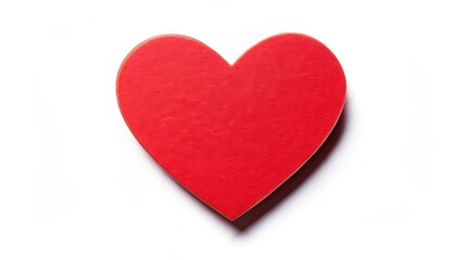 Red heart shape sticker on white background, sticker, love symbol,  sticker