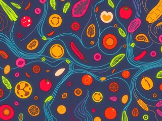 Abstract Food Lines: Curvy Patterns in Culinary Elements