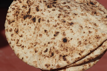 Traditional Moroccan Bread, Tafarnout Bread Close Up