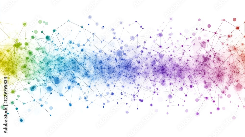 Poster abstract colorful network connection.