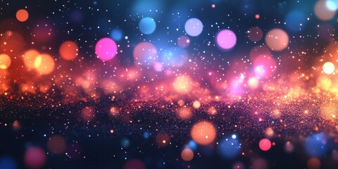 Fototapeta premium Colorful Bokeh Background with Glittering Lights and Sparkles for Creative Design and Artistic Projects in High Resolution