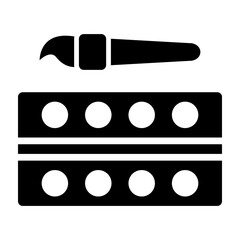 Watercolor Set Vector  Icon Design