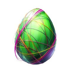 Obraz premium Abstract Easter Egg Design with Intricate Lines and Forms