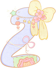 A painting of numbers in pastel colors can create an atmosphere of calm and friendliness, perfect for celebrations during times filled with joy and hope.