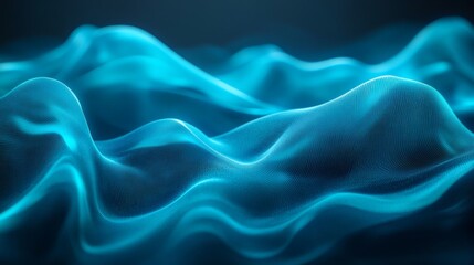 Obraz premium Vibrant turquoise dark brown abstract background with a smooth wave flow and grainy noise texture perfect for a striking header design