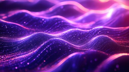 Vibrant ultraviolet wave patterns dynamic abstract designs and glowing threedimensional textures creating a futuristic background