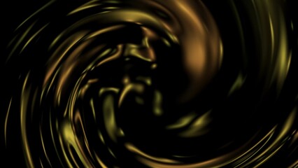 Abstract colorful glossy inky liquid. swirling golden liquid. wavy liquid moving illustration background.