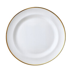 empty isolated white porcelain plate