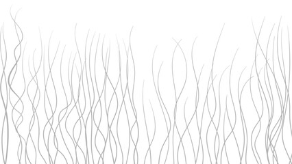 Abstract hand draw grass background or wavy lines. Vector illustration.