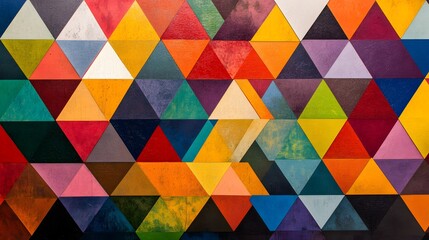 Fototapeta premium Vibrant Geometric Patterns in Art