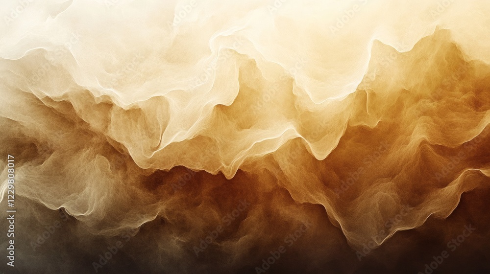 Poster warm beige dark brown abstract background with a flowing grainy texture and noise effect ideal for a