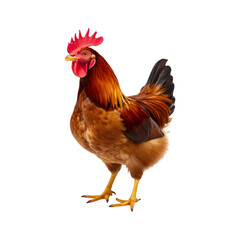 Fototapeta premium Chicken isolated on transparent background. Chicken png. Household. Farm.