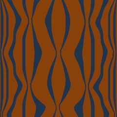 A seamless pattern with wavy, brown lines on a white background, creating an abstract, organic, and modern design ideal for textiles and wallpapers.