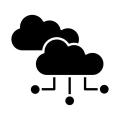 Hybrid Cloud glyph icon