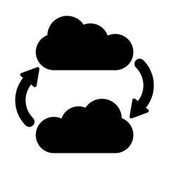 Cloud Migration glyph icon