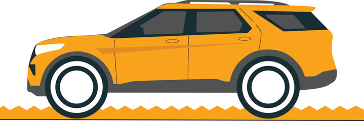 Naklejka premium Vector beautiful car illustration design 