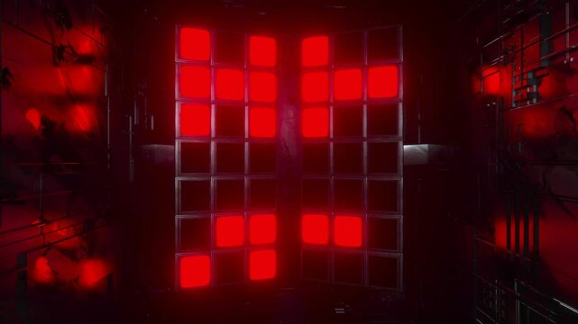 Digital Wireframe Grid Background
