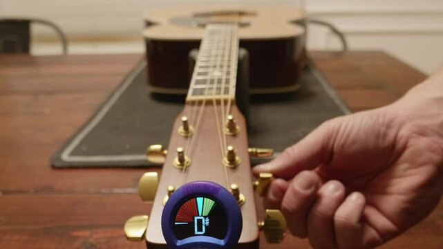 Tuning the A String on Acoustic Guitar