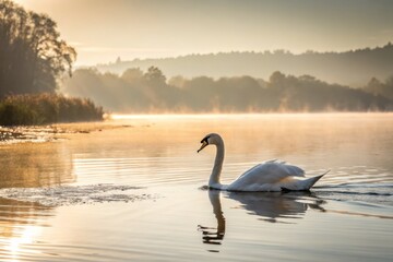 Fototapeta premium Elegant Grace: Serene Nature Photography - Stock Image