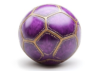 purple gold soccer football ball element isolated on white background.